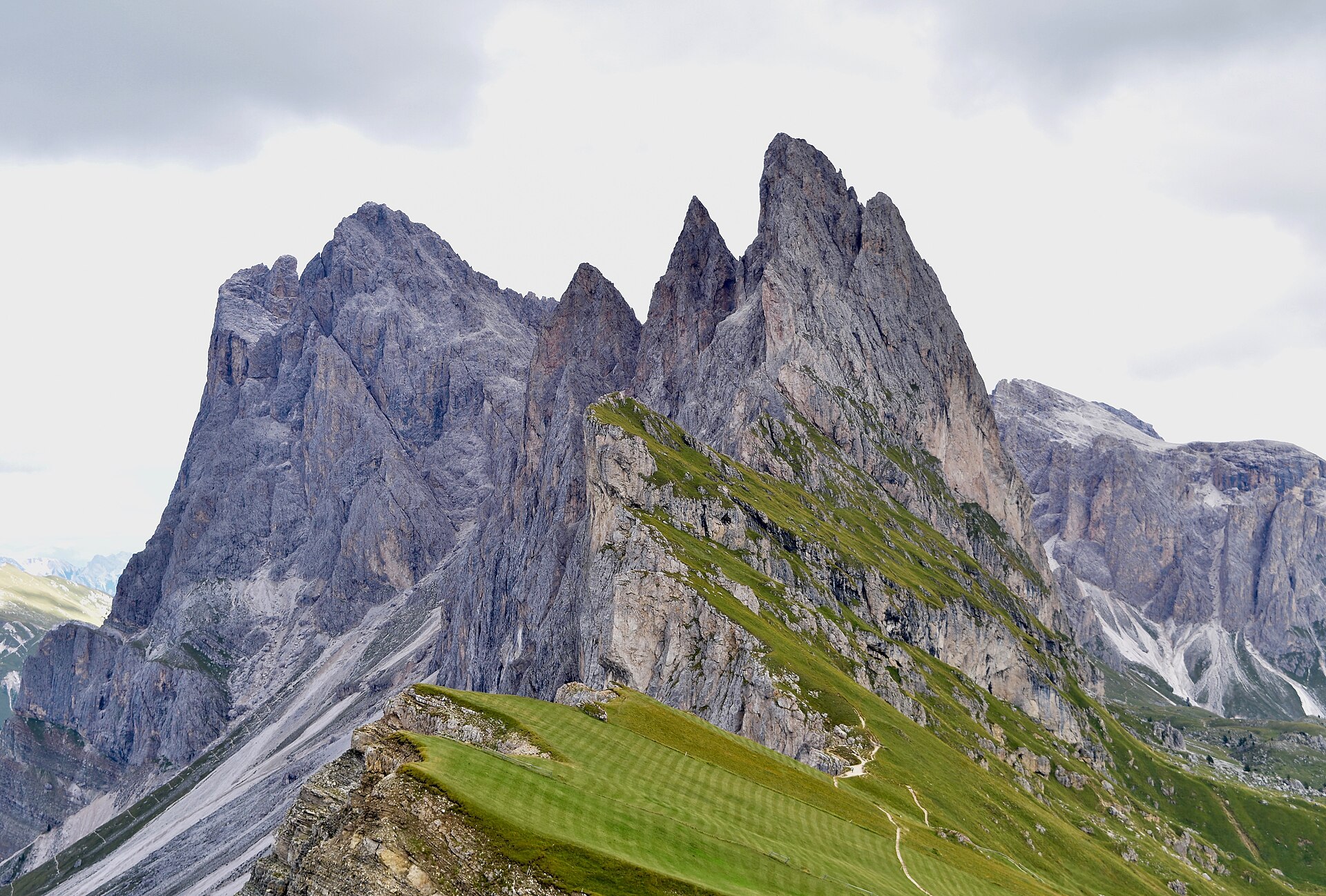 Dolomites route near Val Gardena